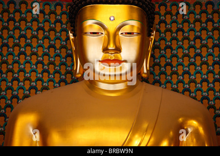 Sakyamuni Buddha, Main Hall, Jogyesa Temple, Seoul, South Korea Stock Photo