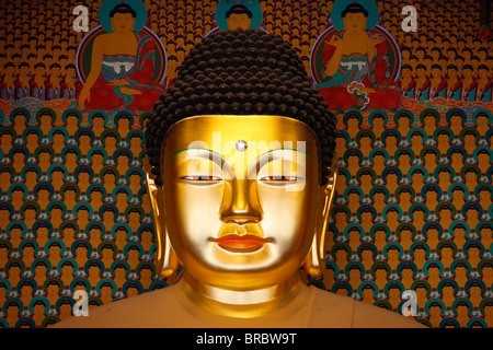 Sakyamuni Buddha, Main Hall, Jogyesa Temple, Seoul, South Korea Stock Photo