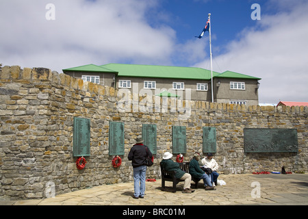 1982 War Memorial in Port Stanley, Falkland Islands (Islas Malvinas) Stock Photo