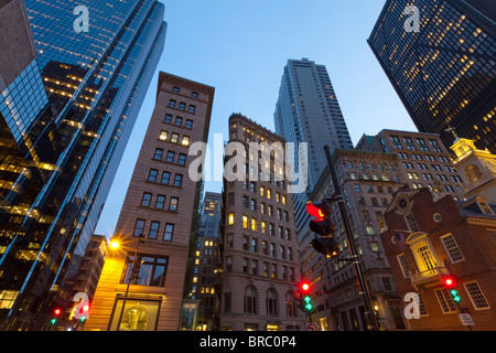 Downtown Financial District, Boston, Massachusetts, New England, USA Stock Photo