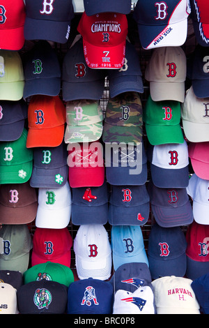 Baseball caps for sale in Quincy Market, Boston, Massachusetts, New England, USA Stock Photo