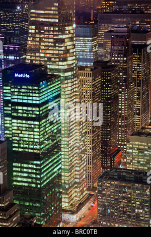 Elevated view of mid-town Manhattan, New York City, New York, USA Stock Photo