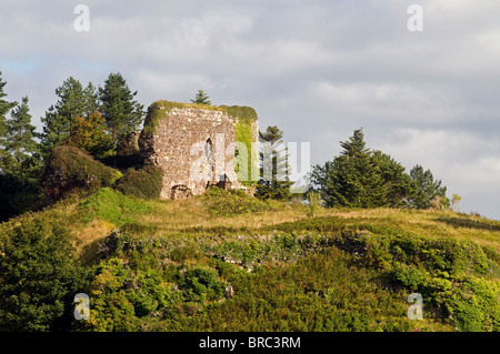 Aros Castle on the Isle of Mull, Across the Mouth of the Aros River.  SCO 6709 Stock Photo