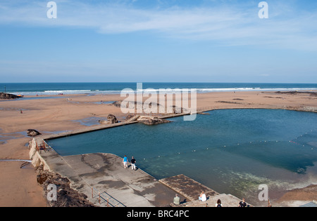 Bude Sea Pool and Summerleaze beach, Bude, Cornwall, South West England ...