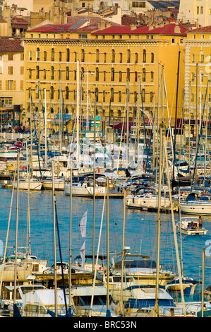 THE VIEUX PORT, MARSEILLE, PROVENCE, FRANCE Stock Photo