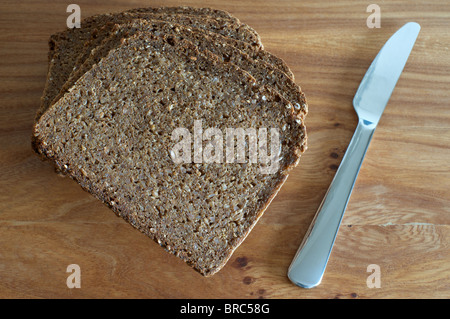 German black bread (schwarzbrot) made by Kretzer Stock Photo