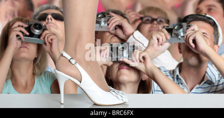Photographers on fashion show Stock Photo