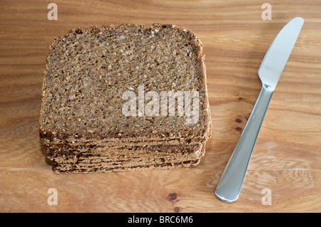 German black bread (schwarzbrot) made by Kretzer Stock Photo