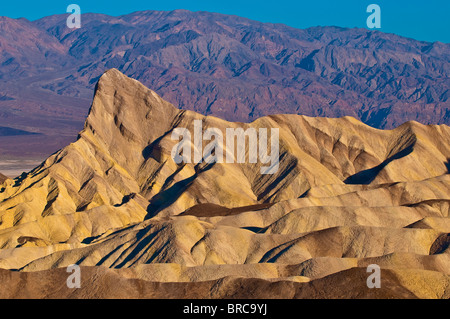 Rock formations in the morning, Zabriskie Point, Death Valley National Park, California, USA Stock Photo