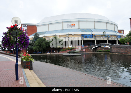 National Indoor Arena, Birmingham from side of Birmingham Canal Stock Photo