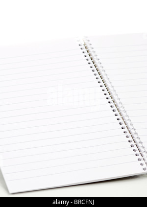 open empty  textbook  isolated on white background Stock Photo