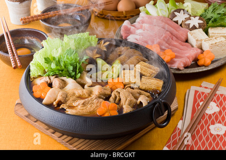 Buta sukiyaki Stock Photo