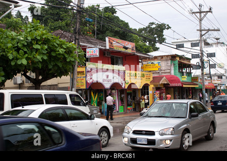 Street scene in Montego Bay Jamaica Caribbean Stock Photo