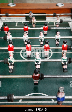 Table soccer. Portuguese derby match: Benfica vs Sporting Lisbon Stock Photo