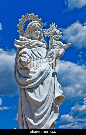 Religious statue of the Virgen del Carmen at Puerto de Garrucha Stock Photo