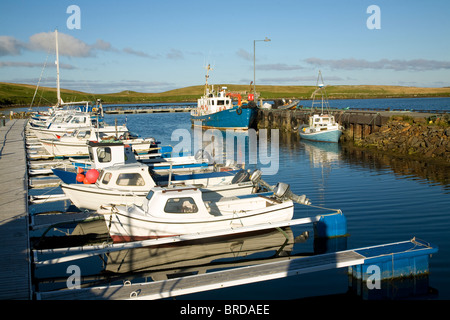 Boats in harbour, Burravoe, Yell, Shetland Islands, Scotland
