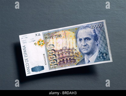 Former 10,000 Spanish Pesetas note Stock Photo