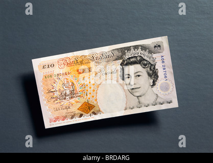 Former 10 British Pounds note Stock Photo