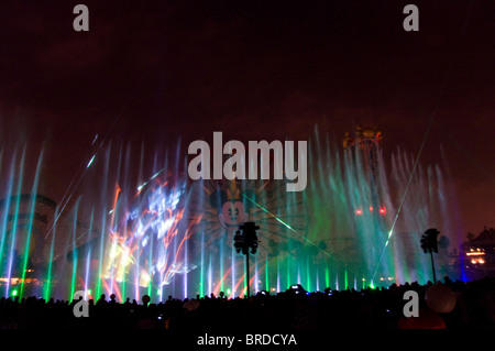 Disneyland Water and Light Show Stock Photo