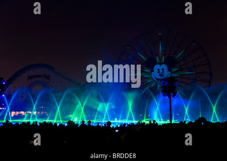 Disneyland Water and Light Show Stock Photo