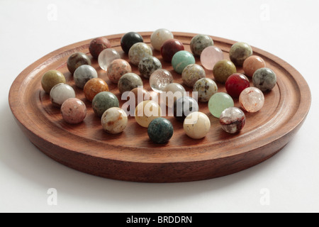 Solitaire Board with Semi-Precious Stone Balls Stock Photo - Alamy
