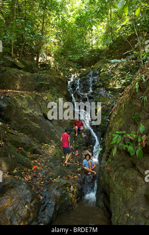 Tonsai water fall, Phuket Island, Thailand Stock Photo