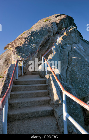 Stairs up Moro Rock. Sequoia National Park, California Stock Photo
