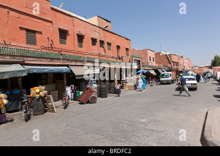 Street in the Marrakech (Marrakesh), Morocco, North Africa, Africa Stock Photo