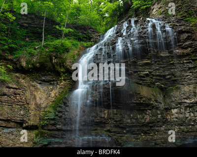 Beautiful waterfall Tiffany Falls. Hamilton Ontario Canada. Stock Photo