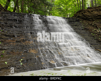 Small cascade waterfall in Hamilton Ontario Canada