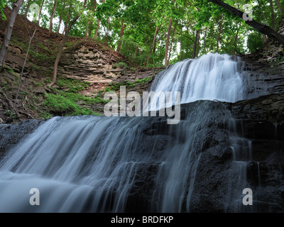 Sherman Falls. Cascade waterfall. Hamilton Ontario Canada. Stock Photo