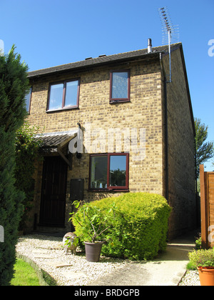 A typical 1980s end-of-terrace brick house. UK Stock Photo - Alamy