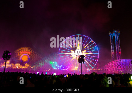 Disneyland Water and Light Show Stock Photo