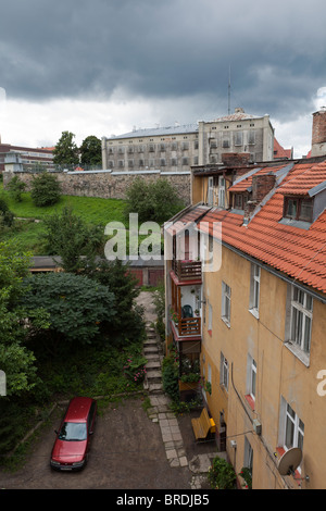 Old houses and jail in Walbrzych. Lower Silesia. Poland. Europe. Stock Photo
