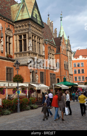 Poland. Wroclaw (formerly Breslau). 14th C Gothic Town Hall. Stock Photo