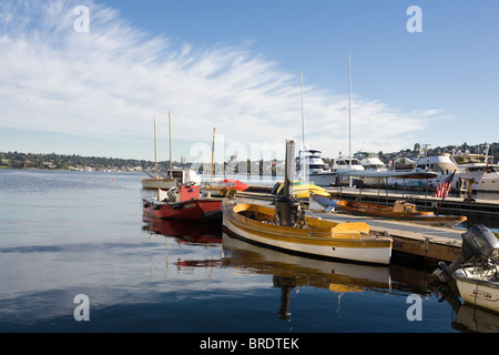 Boiats docked at th Center for Wooden Boats - Seattle, Washington