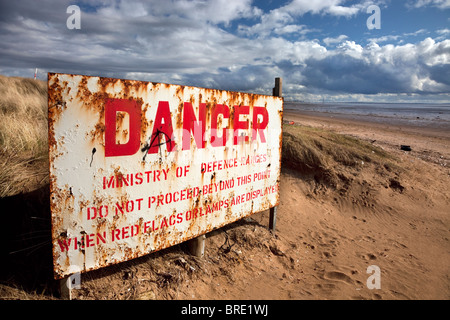 Alt Estuary viewed from the dunes at Altcar Stock Photo