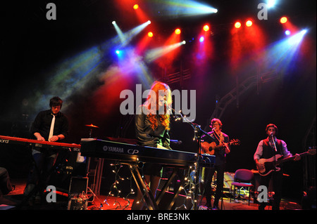 Alison Sudol of A Fine Frenzy performs on stage at the O2 Shepherds Bush Empire on the 9th May 2010. Stock Photo