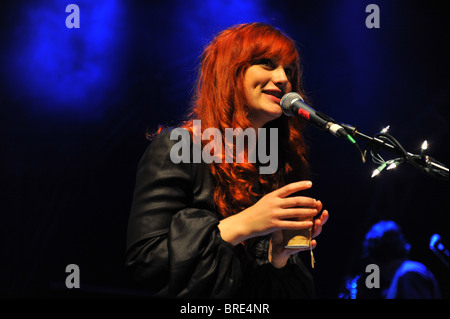 Alison Sudol of A Fine Frenzy performs on stage at the O2 Shepherds Bush Empire on the 9th May 2010. Stock Photo