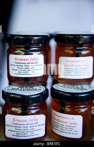 Wild plum jam sold at Borough Market Stock Photo