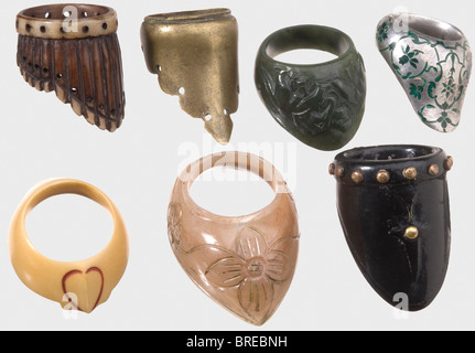 An archer's thumb ring of carved ivory,Mughal Empire,Bikaner,circa 1787 ...