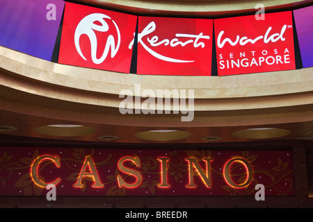 Casino entrance detail at Resorts World, Sentosa Island, Singapore Stock Photo