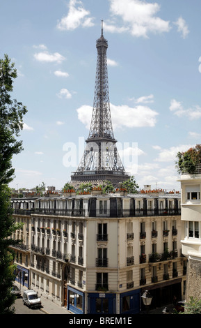 View of the Eiffel Tower, Paris, France, Europe Stock Photo