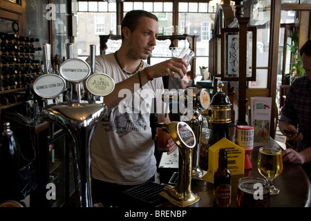 The Crown a popular pub for beer and food in Islington London Stock Photo