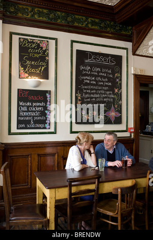 The Crown a popular pub for beer and food in Islington London Stock Photo