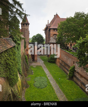 Inner walls of Malbork Castle Stock Photo