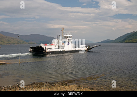 The Corran Ferry crossing Loch Linnhe From Ardgour near Fortwilliam.  SCO 6744 Stock Photo