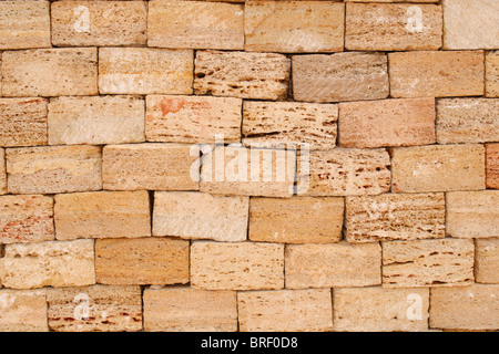 Sand bricks wall. Can be used as texture or background. Stock Photo
