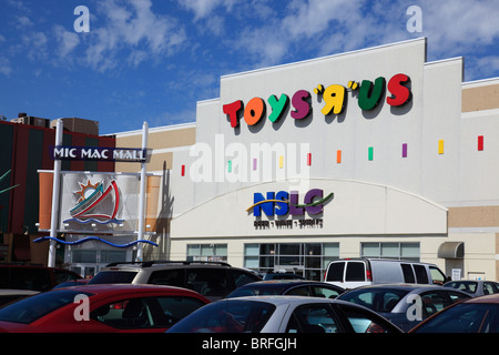entrance of TOYS R US and liquor store in Mic Mac Mall, Halifax, Atlantic Canada, North America. Photo by Willy Matheisl Stock Photo