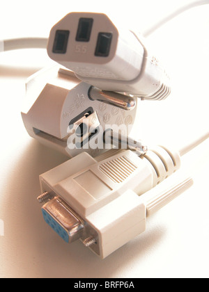 Computer Plugs Stock Photo